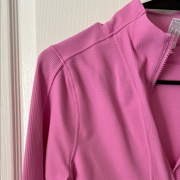 90 Degree By Reflex Pink Half-Zip Crop Top Women’s Medium - Picture 8 of 8